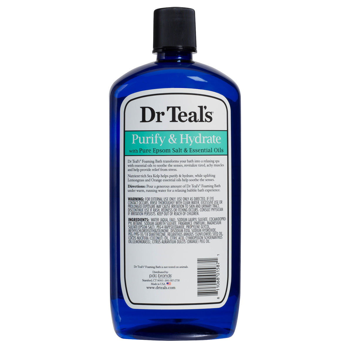 Dr Teals Purify & Hydrate Foaming Bubble Bath with Deep Marine Sea Kelp and Essential Oils 1000ml Dr Teal's Yallatoys