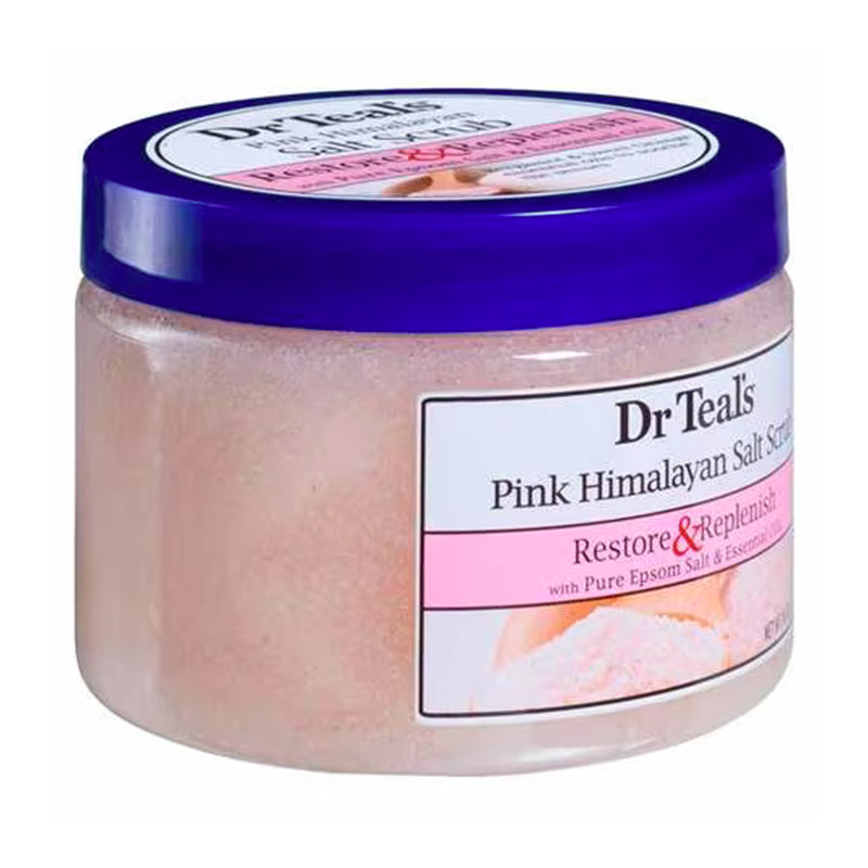 Dr Teals Restore & Replenish Pink Himalayan Sea Salt Scrub 454g Dr Teal's Yallatoys