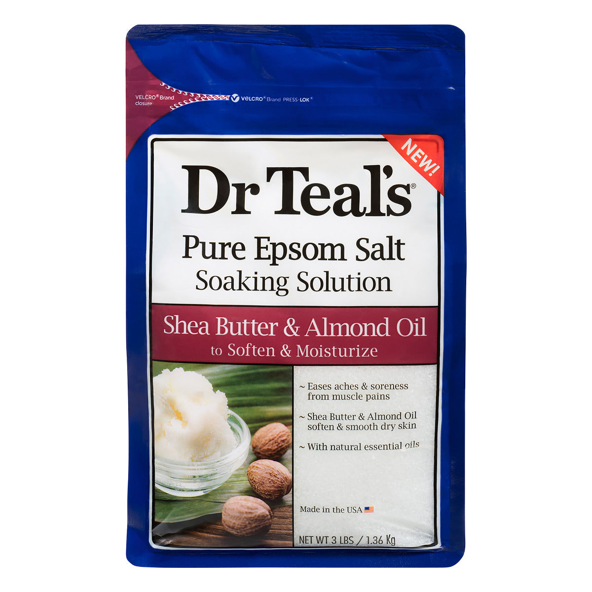 Dr Teals Shea Butter & Almond Oil Epsom Salt 1.36kg Dr Teal's Yallatoys