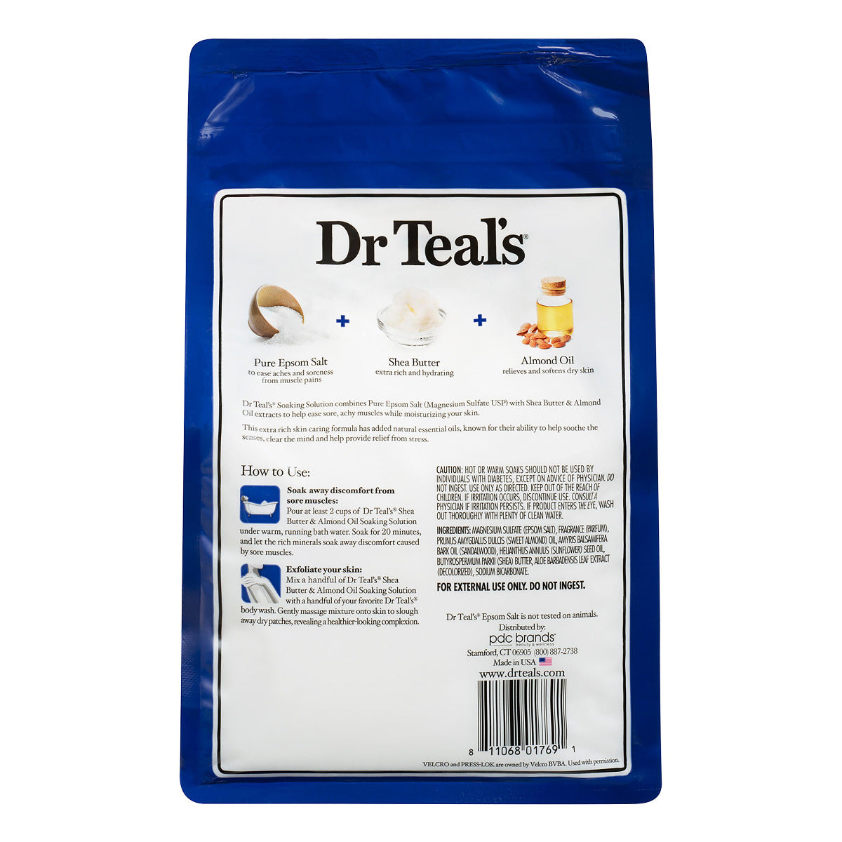 Dr Teals Shea Butter & Almond Oil Epsom Salt 1.36kg Dr Teal's Yallatoys