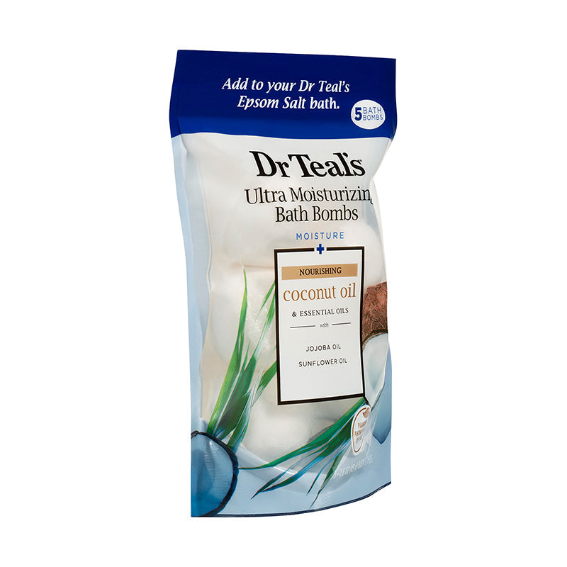 Dr Teals Ultra Moisturizing Bath Bombs Moisture & Nourishing Coconut Oil & Essential Oils 5pcs Dr Teal's Yallatoys