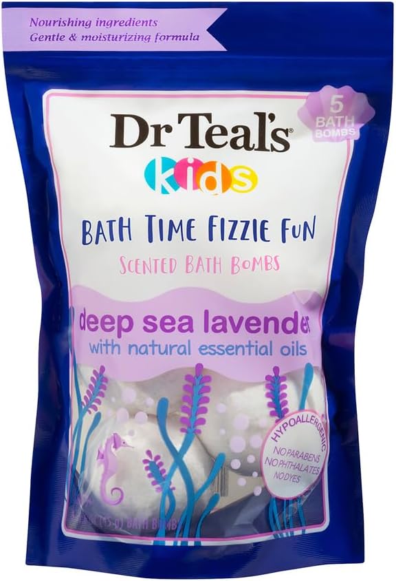 Dr Teals Kids Scented Bath Bombs Lavender 5pcs 45g Dr Teal's Yallatoys