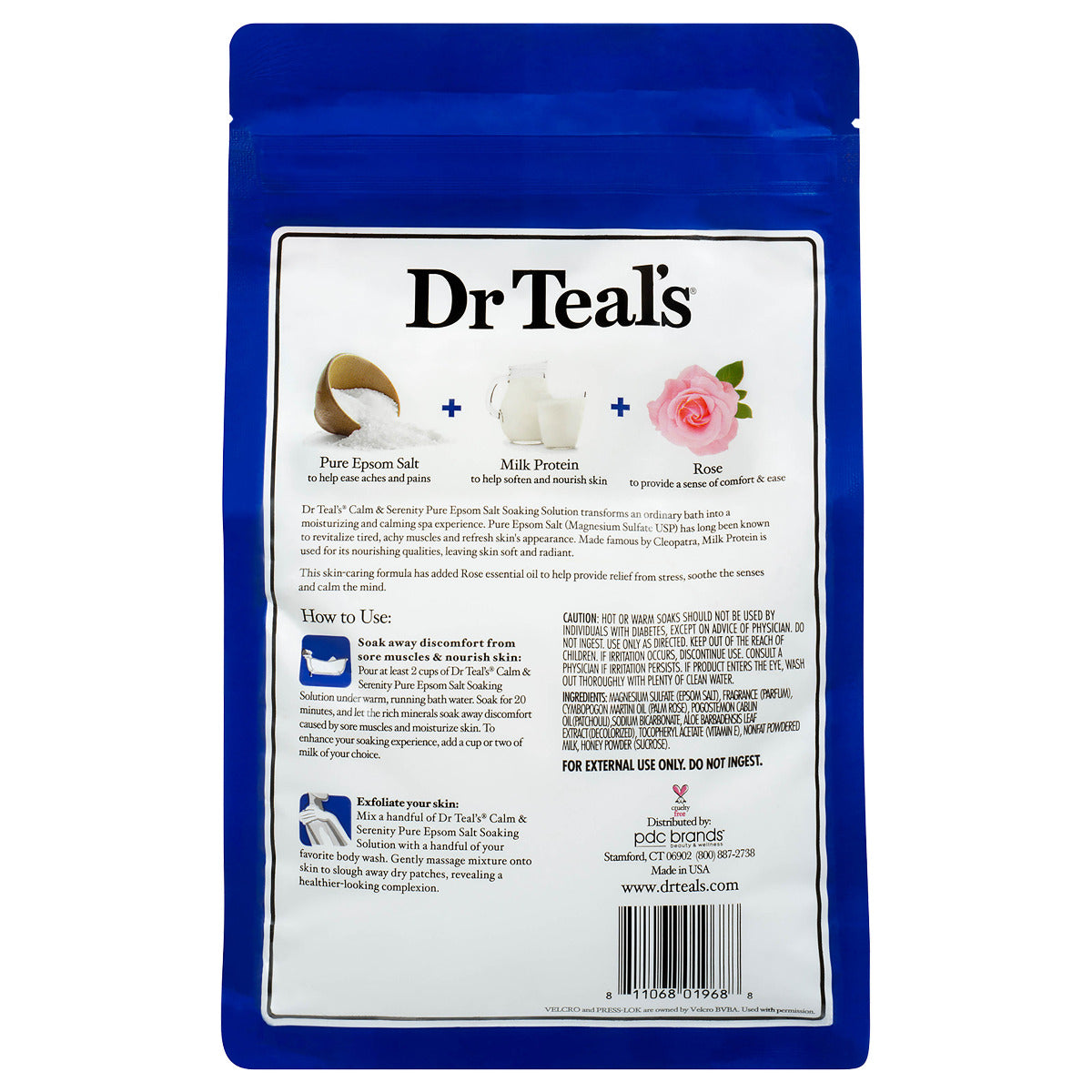 Dr Teals Milk & Rose Epsom Soak Bath Salt 1.36kg Dr Teal's Yallatoys