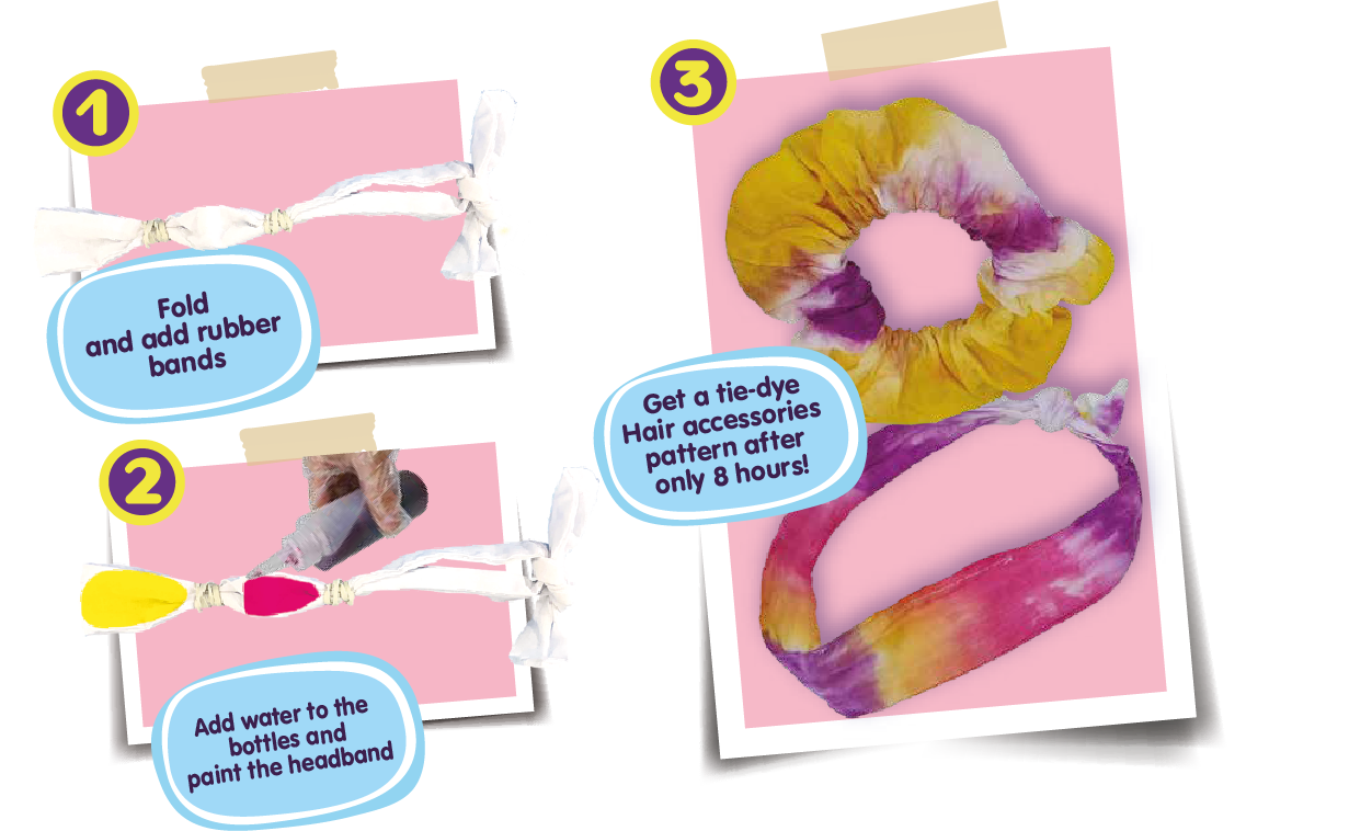 Buy Tie Dye Hair Accessories Making DIY Kit | Yallatoys.com