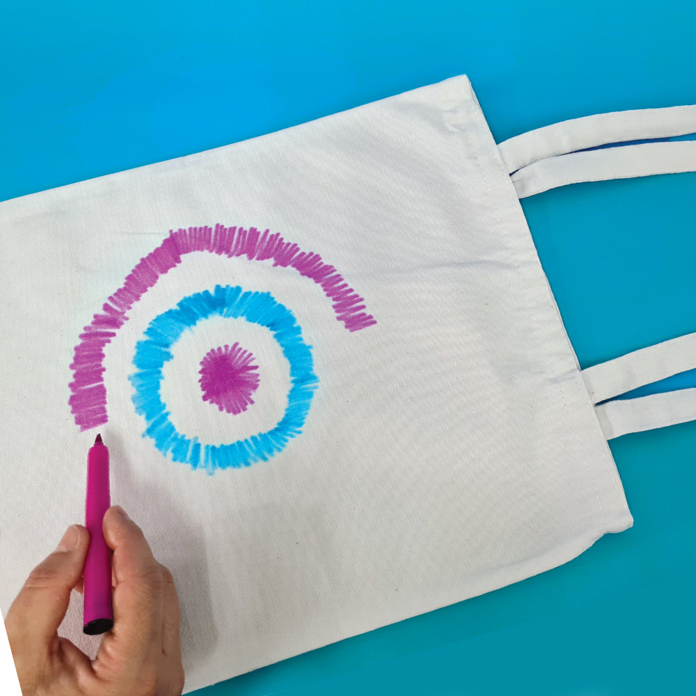 Buy Tie Dye Fashion Time Trendy Bag DIY Craft Set with Markers | Yallatoys.com