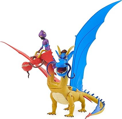 Buy Dreamworks Dragons The Nine Realms Large Wu And Wei And Jun Figure | Yallatoys.com