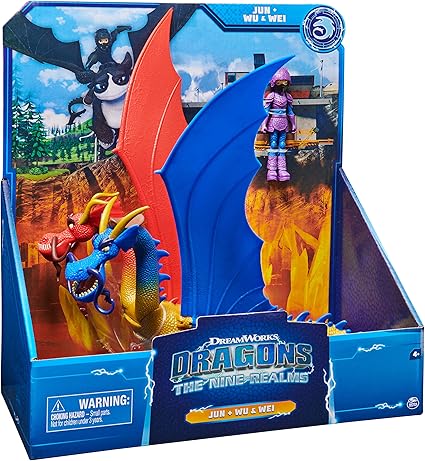 Buy Dreamworks Dragons The Nine Realms Large Wu And Wei And Jun Figure | Yallatoys.com