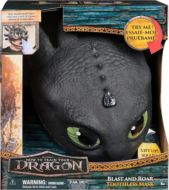 Buy Dreamworks Dragons How To Train Your Dragon Electronic Blast and Roar Toothless Mask | Yallatoys.com