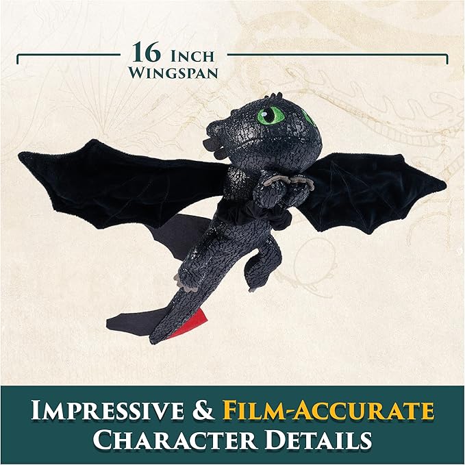 Buy Dreamworks Dragons How to Train Your Dragon Hug And Glide Toothless Plush Toy | Yallatoys.com
