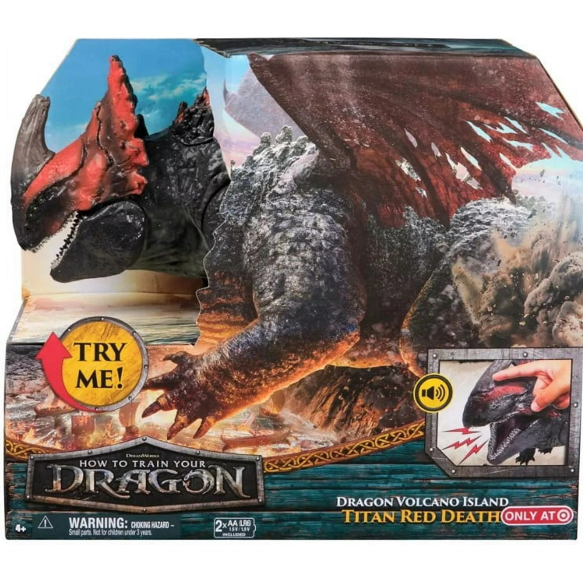 Buy Dreamworks Dragons How to Train Your Dragon Titan Red Death Volcano Island Action Figure | Yallatoys.com