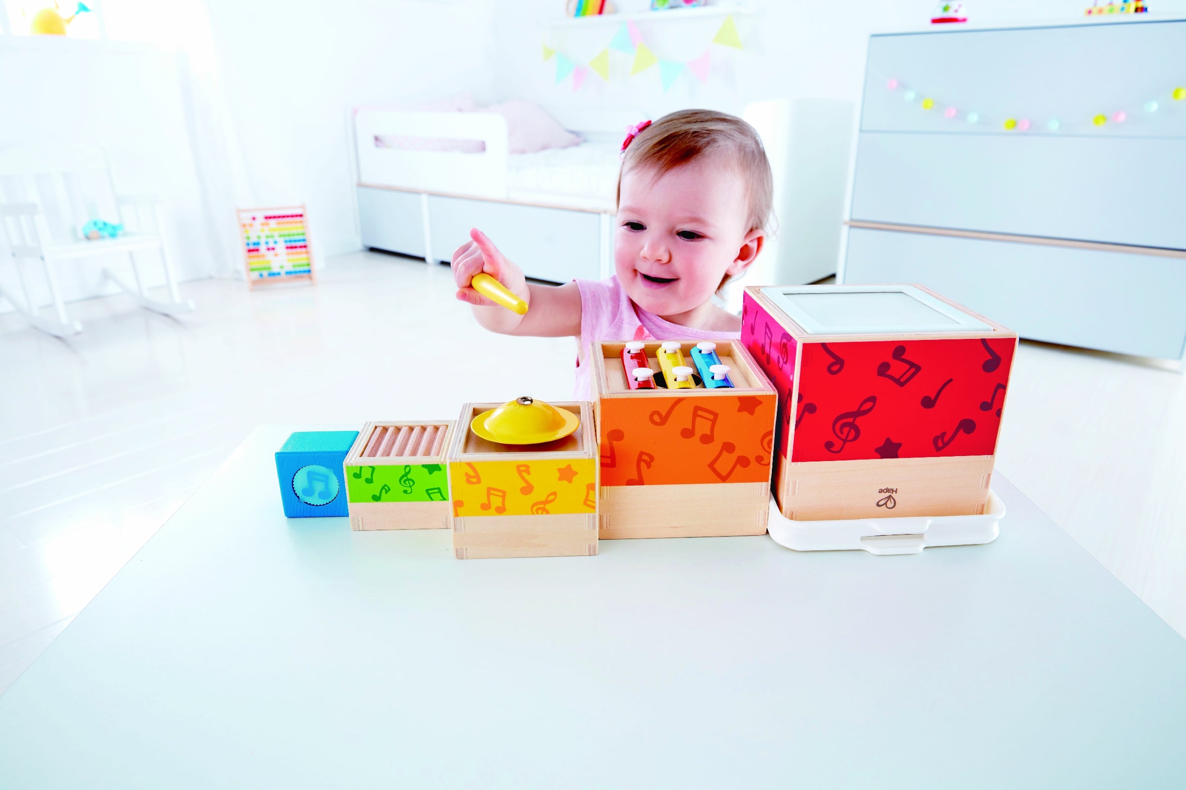 Buy Hape Stackable Music Game 6-Piece Music Box Wooden Set for Kids | Yallatoys.com