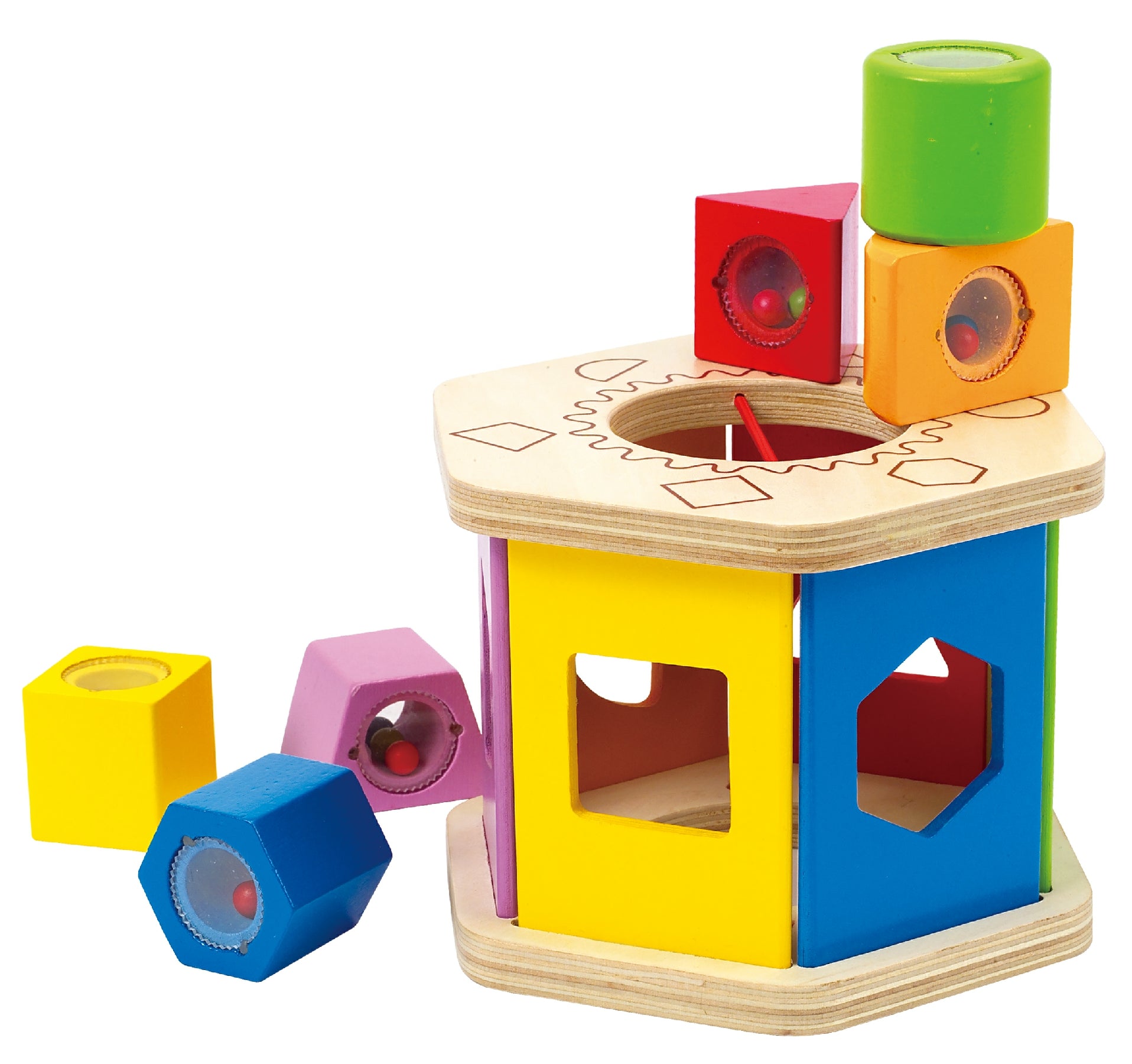 Buy Hape Shake and Match Toddler Wood Sorter Multicolour | Yallatoys.com