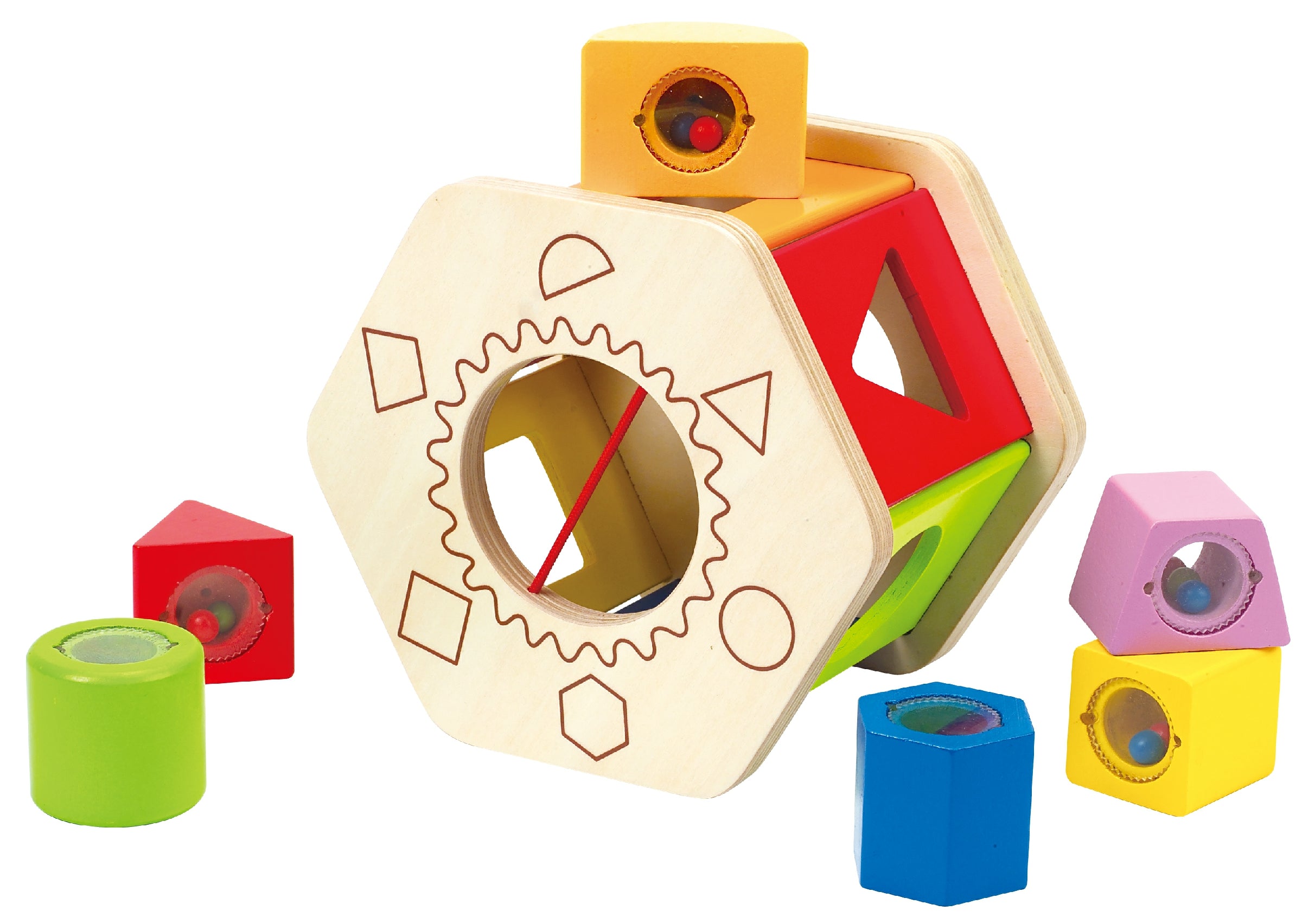 Buy Hape Shake and Match Toddler Wood Sorter Multicolour | Yallatoys.com
