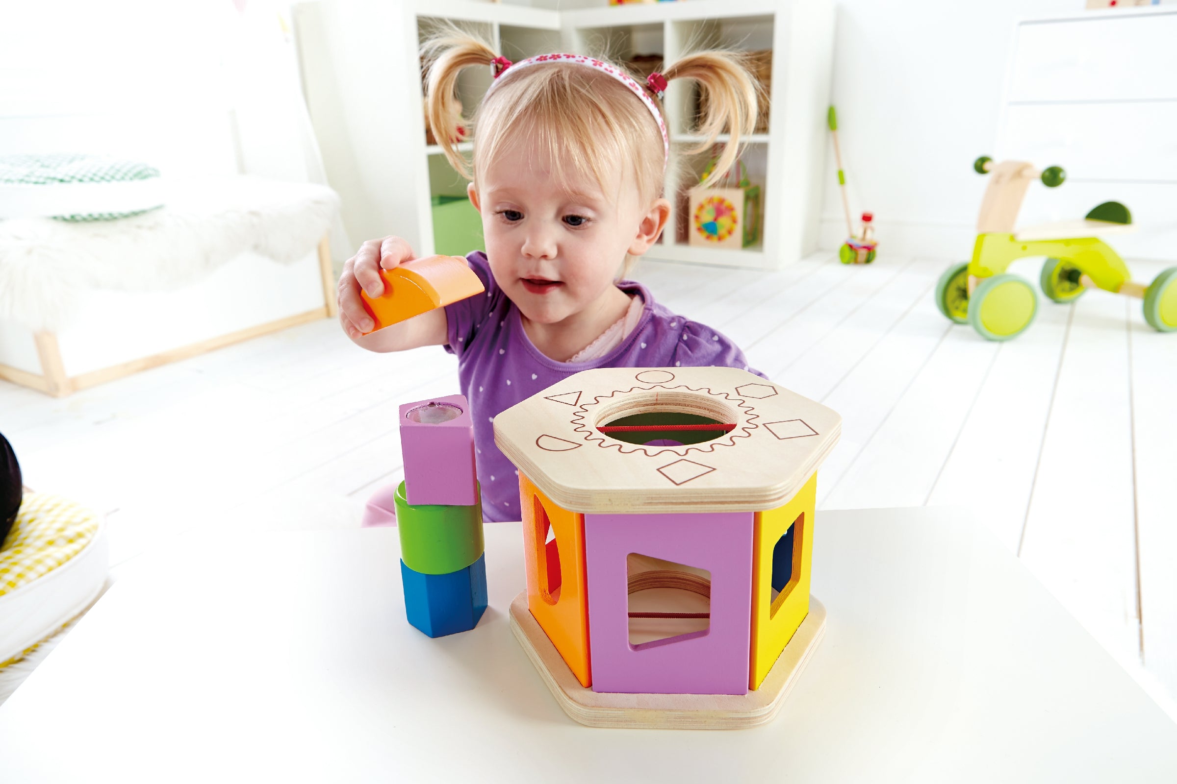 Buy Hape Shake and Match Toddler Wood Sorter Multicolour | Yallatoys.com