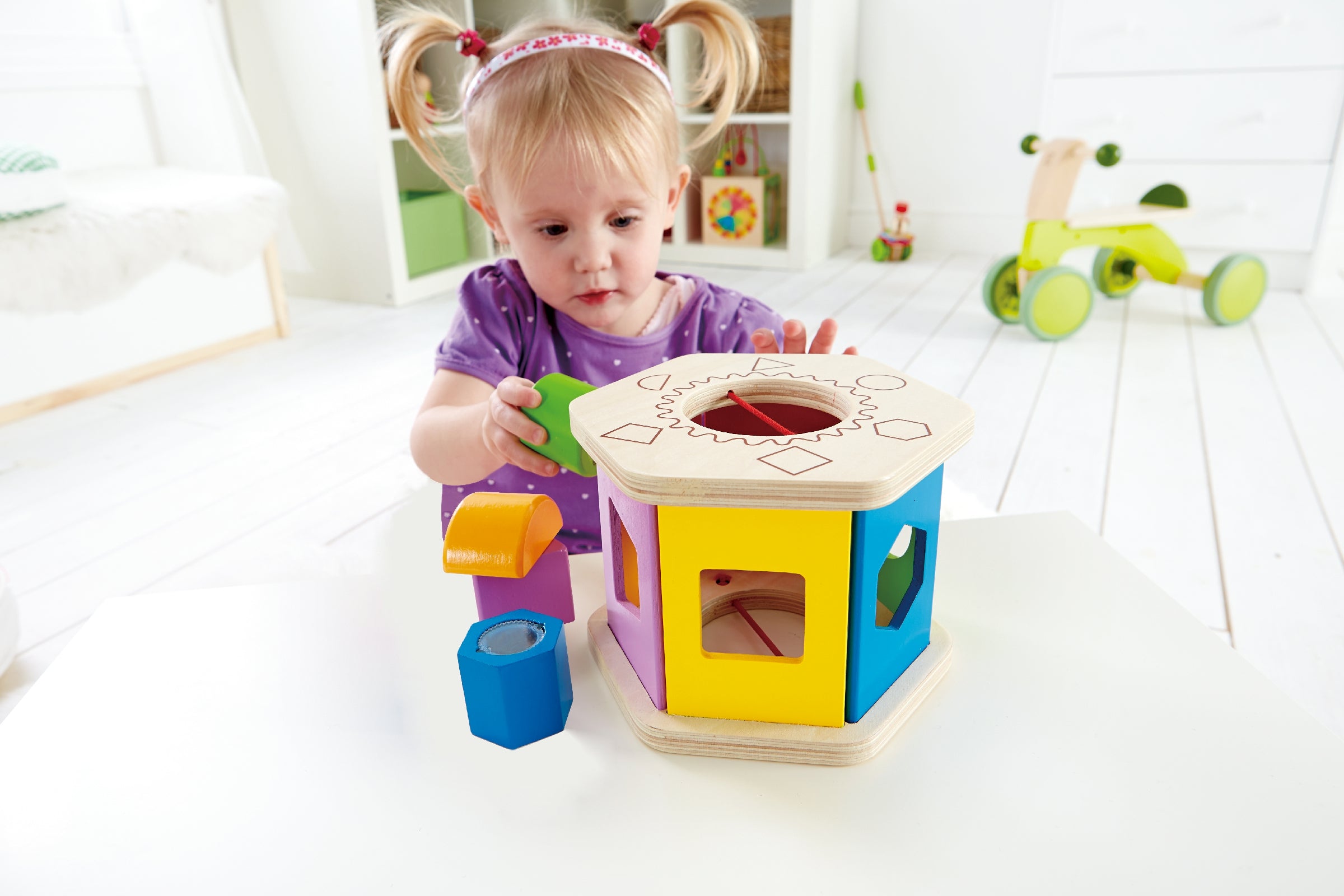 Buy Hape Shake and Match Toddler Wood Sorter Multicolour | Yallatoys.com