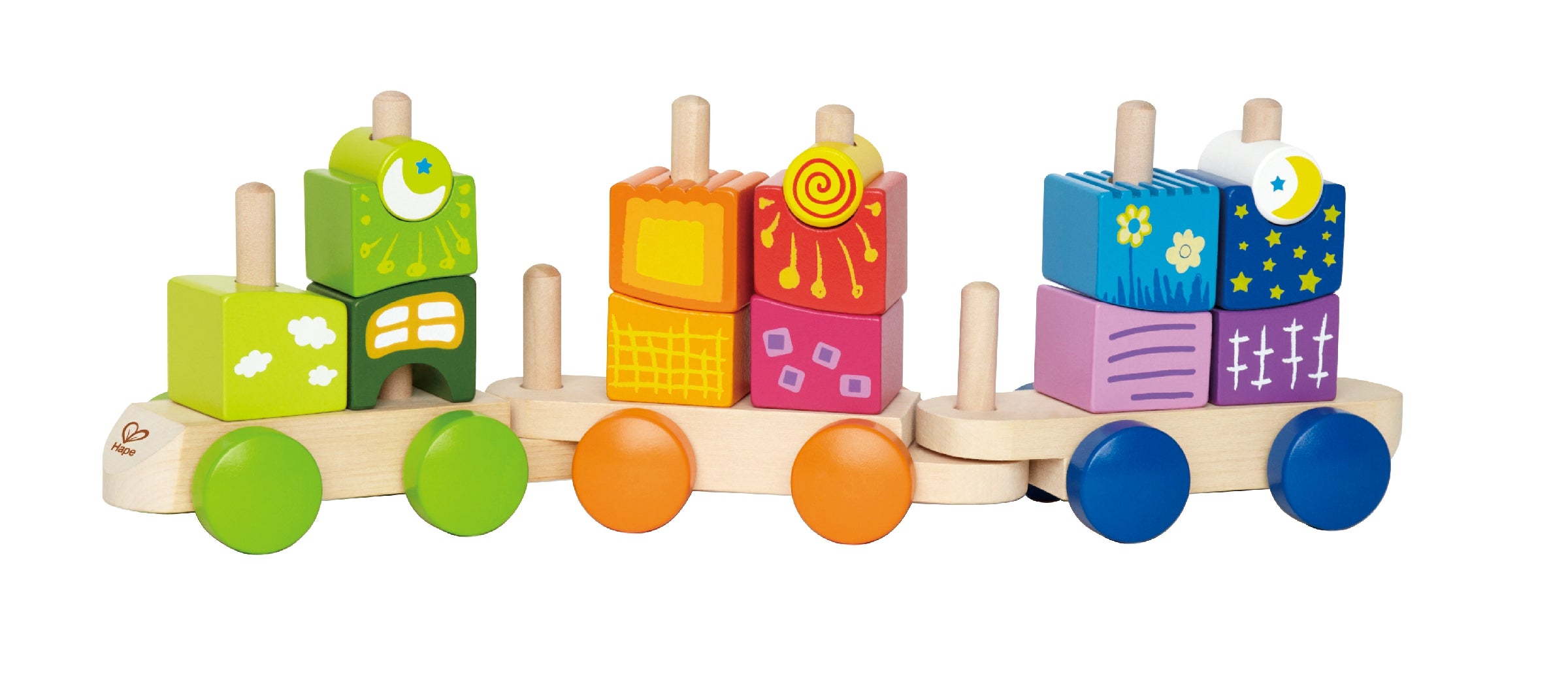 Buy Hape Early Explorer Fantasy Wood Blocks Train Set | Yallatoys.com