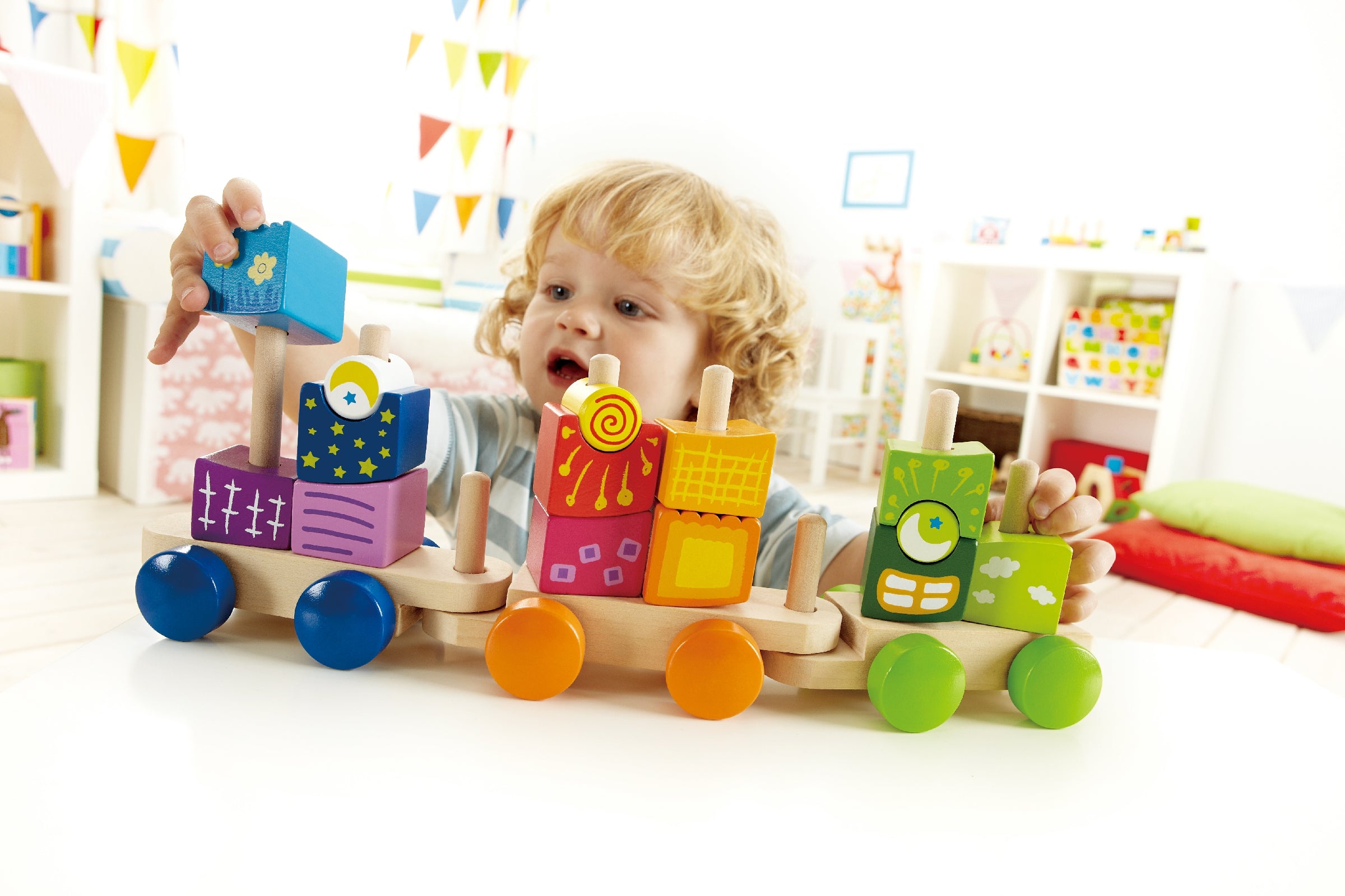Buy Hape Early Explorer Fantasy Wood Blocks Train Set | Yallatoys.com