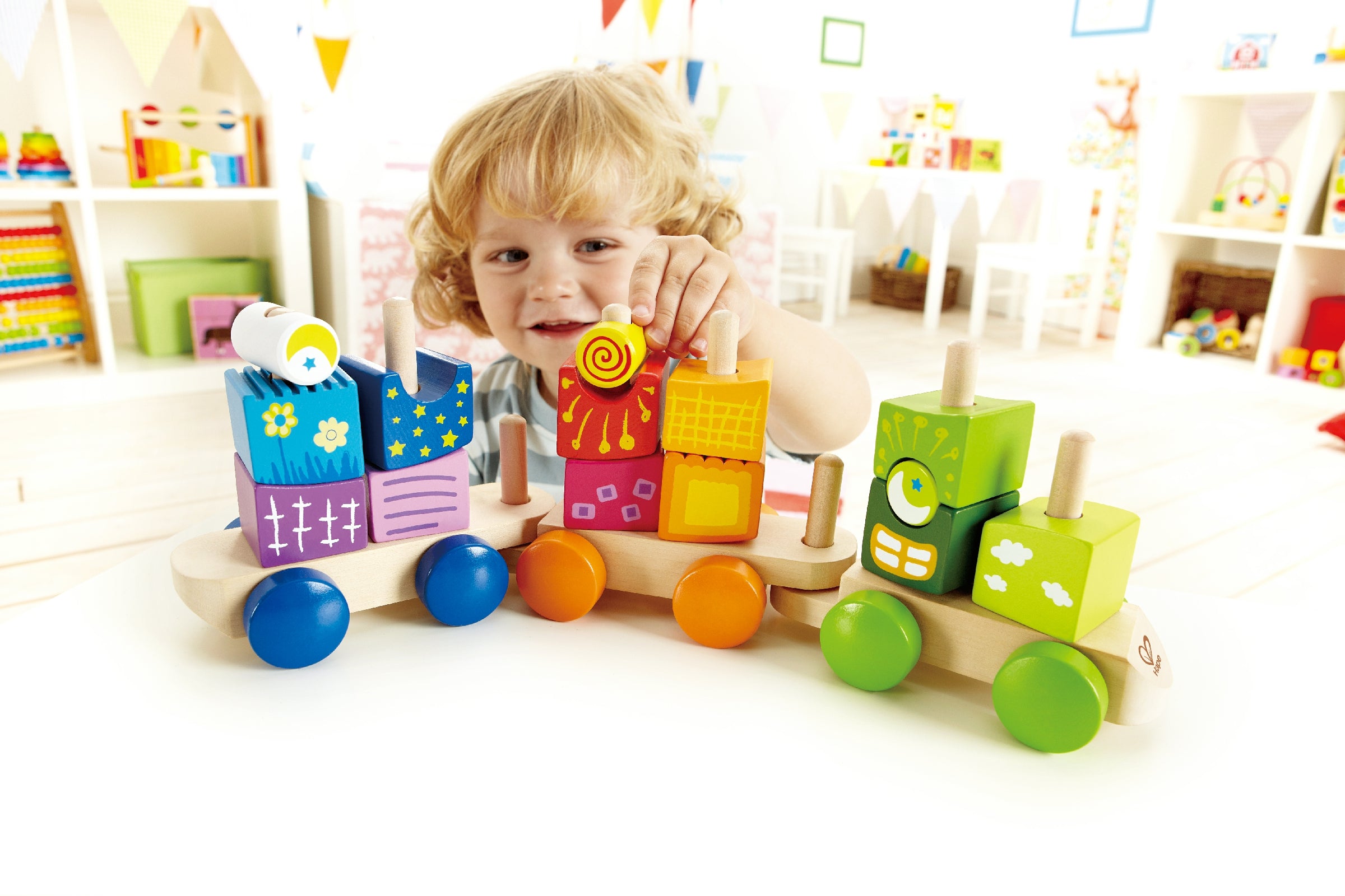 Buy Hape Early Explorer Fantasy Wood Blocks Train Set | Yallatoys.com