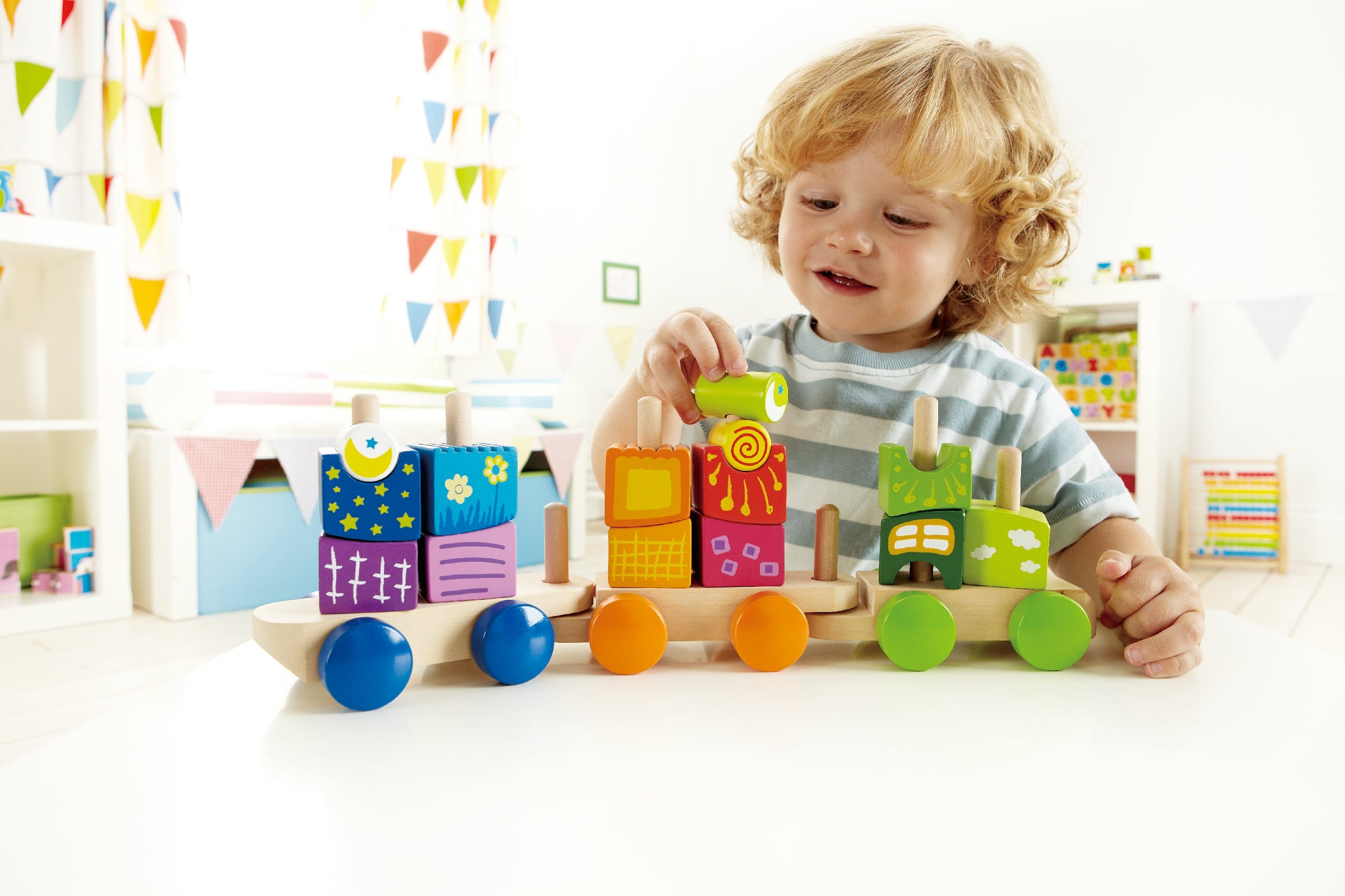 Buy Hape Early Explorer Fantasy Wood Blocks Train Set | Yallatoys.com
