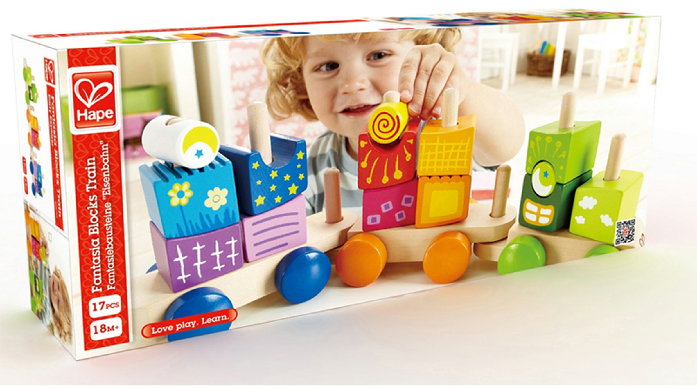 Buy Hape Early Explorer Fantasy Wood Blocks Train Set | Yallatoys.com