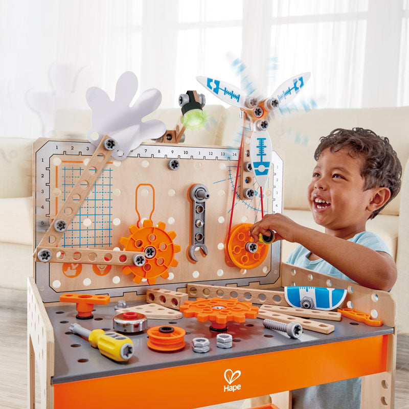 Buy Hape Deluxe Scientific Workbench Wood Inventor Experiment Building Set | Yallatoys.com