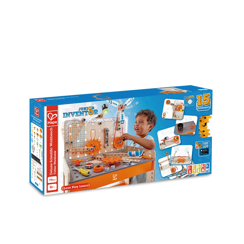 Buy Hape Deluxe Scientific Workbench Wood Inventor Experiment Building Set | Yallatoys.com