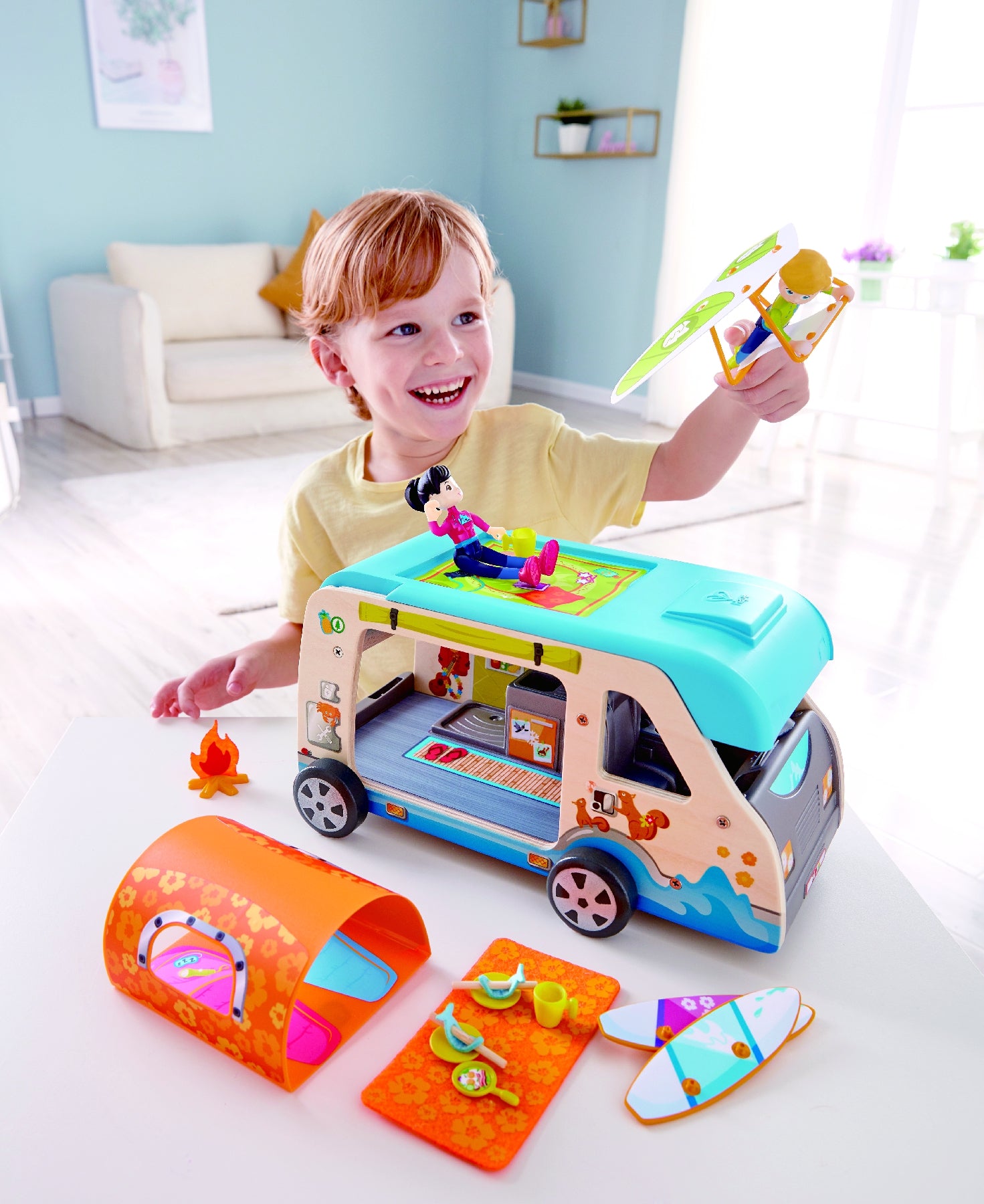 Buy Hape Adventure Van Pretend Play with Action Figures | Yallatoys.com