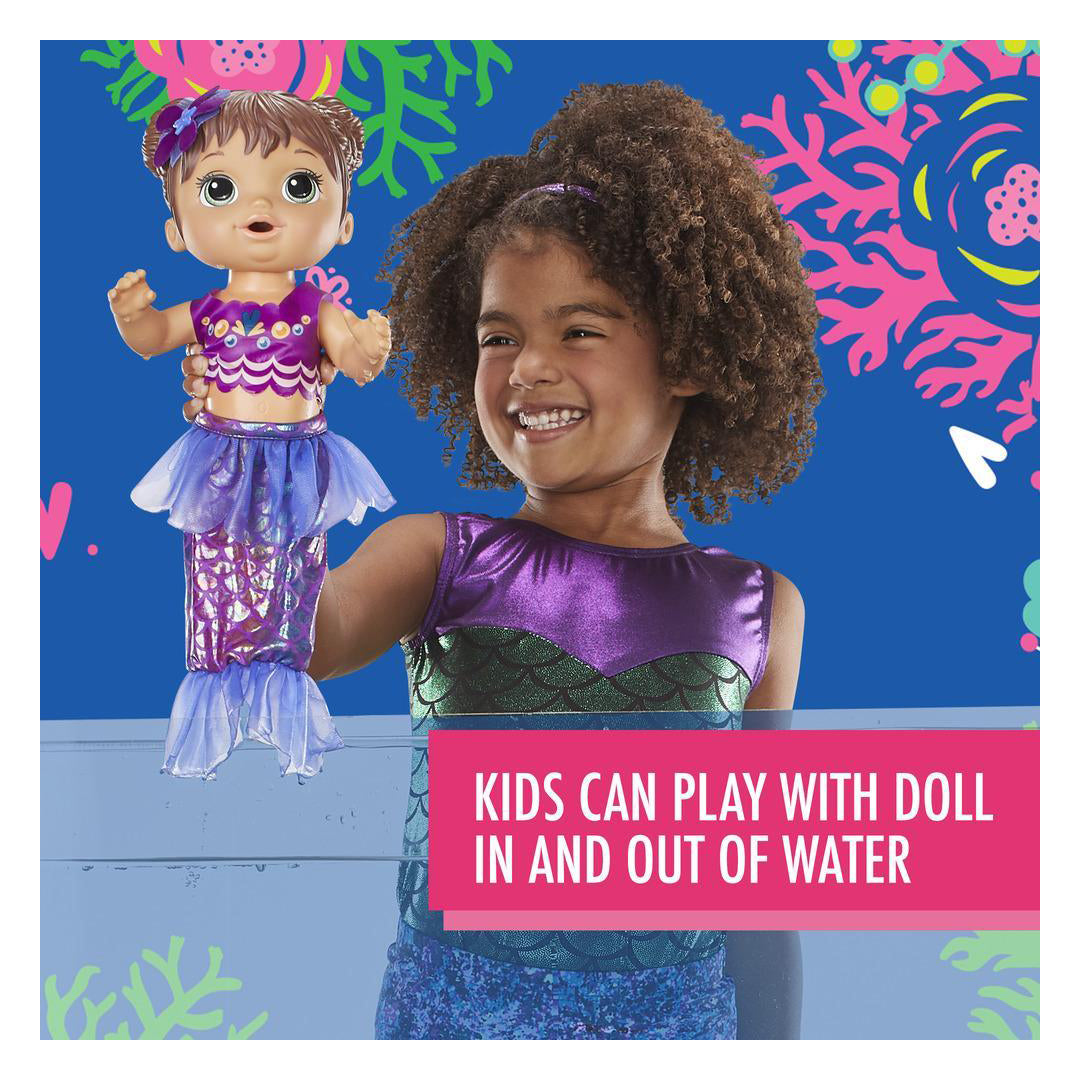 Buy Baby Alive Shimmer N Splash Mermaid Brown Hair | Yallatoys.com
