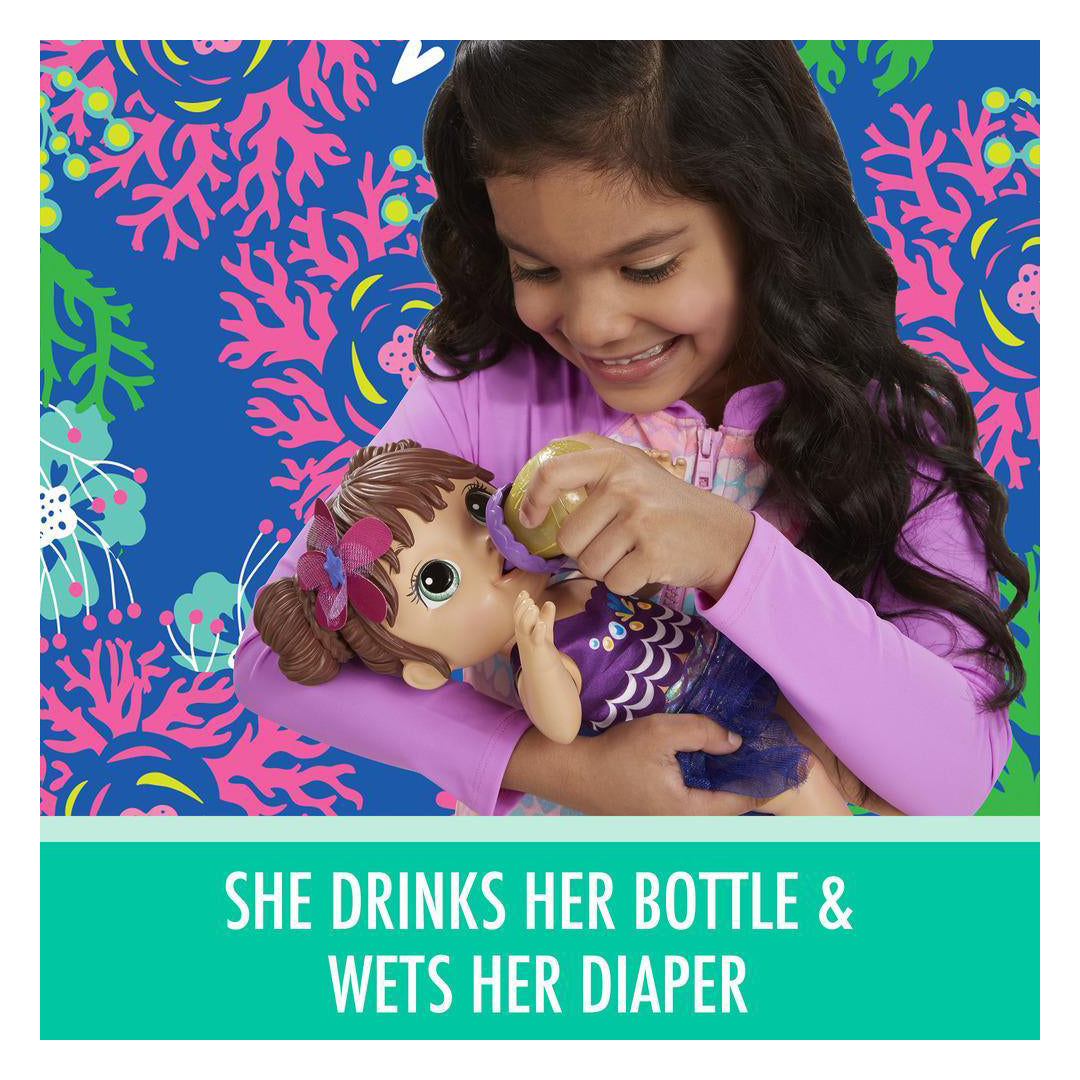 Buy Baby Alive Shimmer N Splash Mermaid Brown Hair | Yallatoys.com
