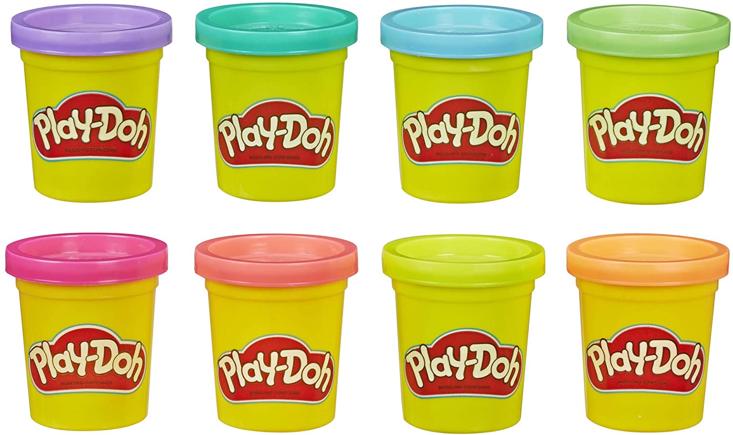 Buy Play Doh 8 pieces Pack Neon Colours | Yallatoys.com