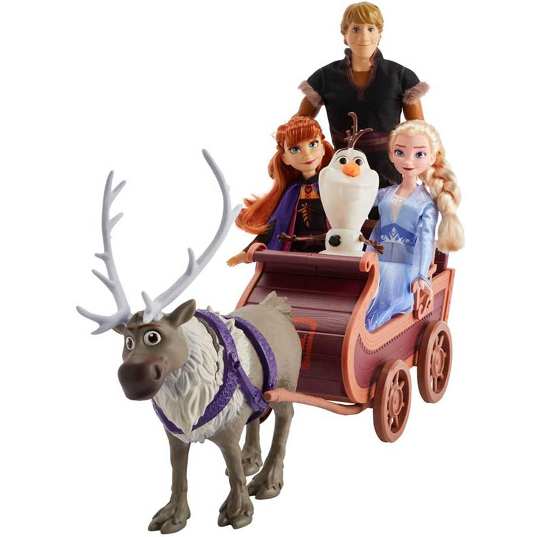 Buy Disney Frozen Sledding Adventures Doll Pack, Includes Elsa, Anna, Kristoff, Olaf And Sven Fashion Dolls | Yallatoys.com