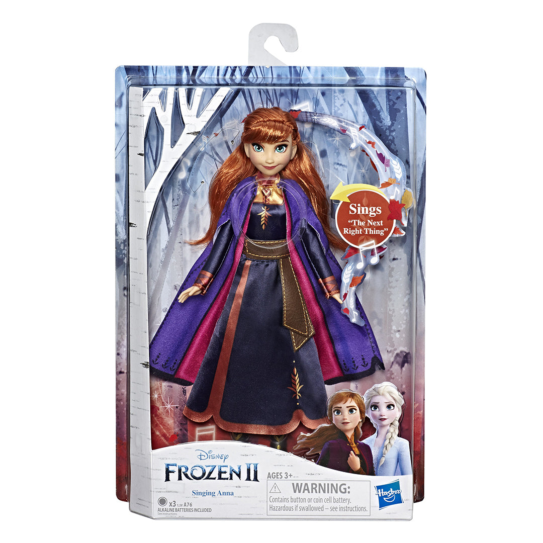 Buy Disney Frozen Singing Anna Fashion Doll with Music Wearing a Purple Dress | Yallatoys.com