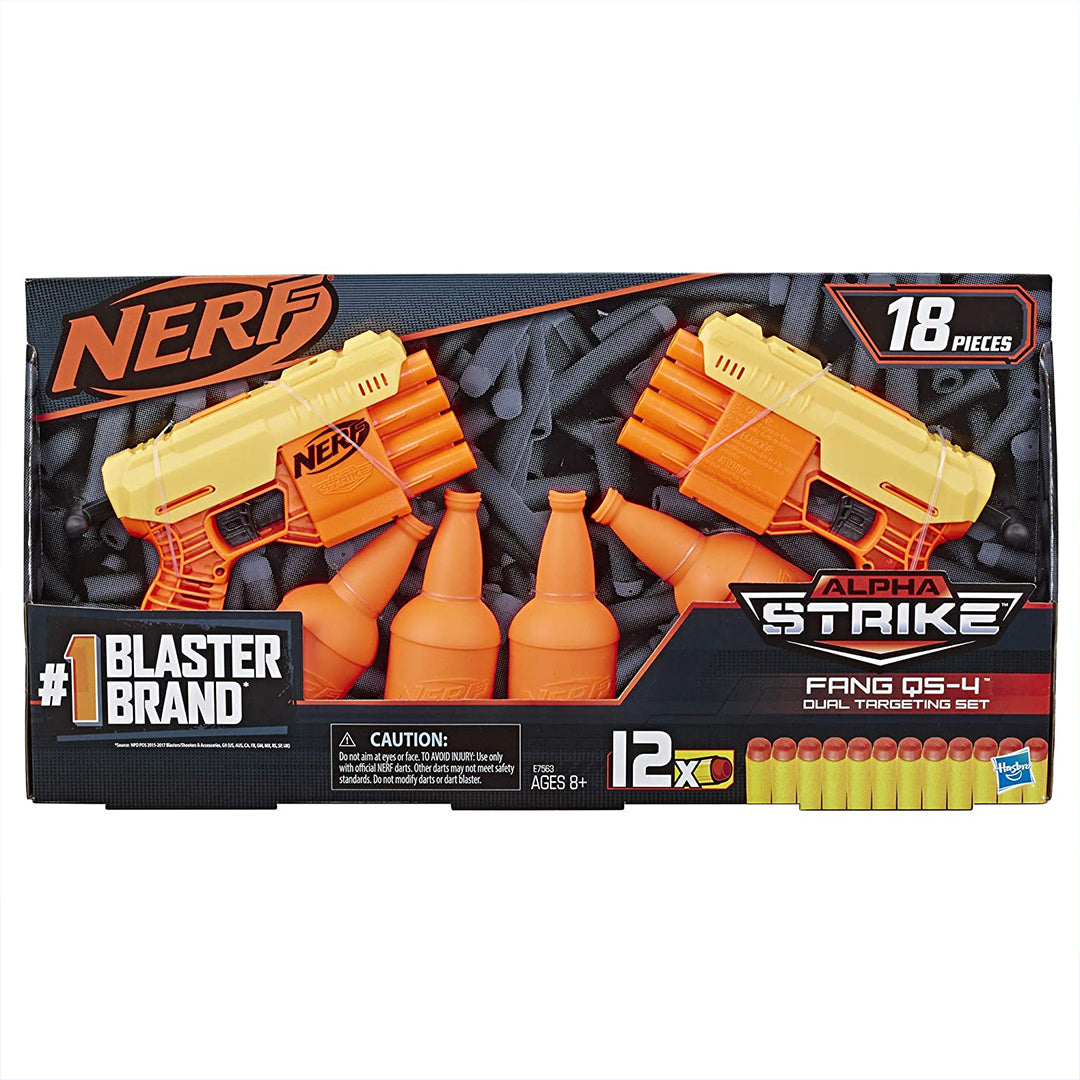 Buy Nerf Fang QS-4 Dual Targeting Set,2 Toy Blasters, 4 Half-Targets, 12 Darts | Yallatoys.com