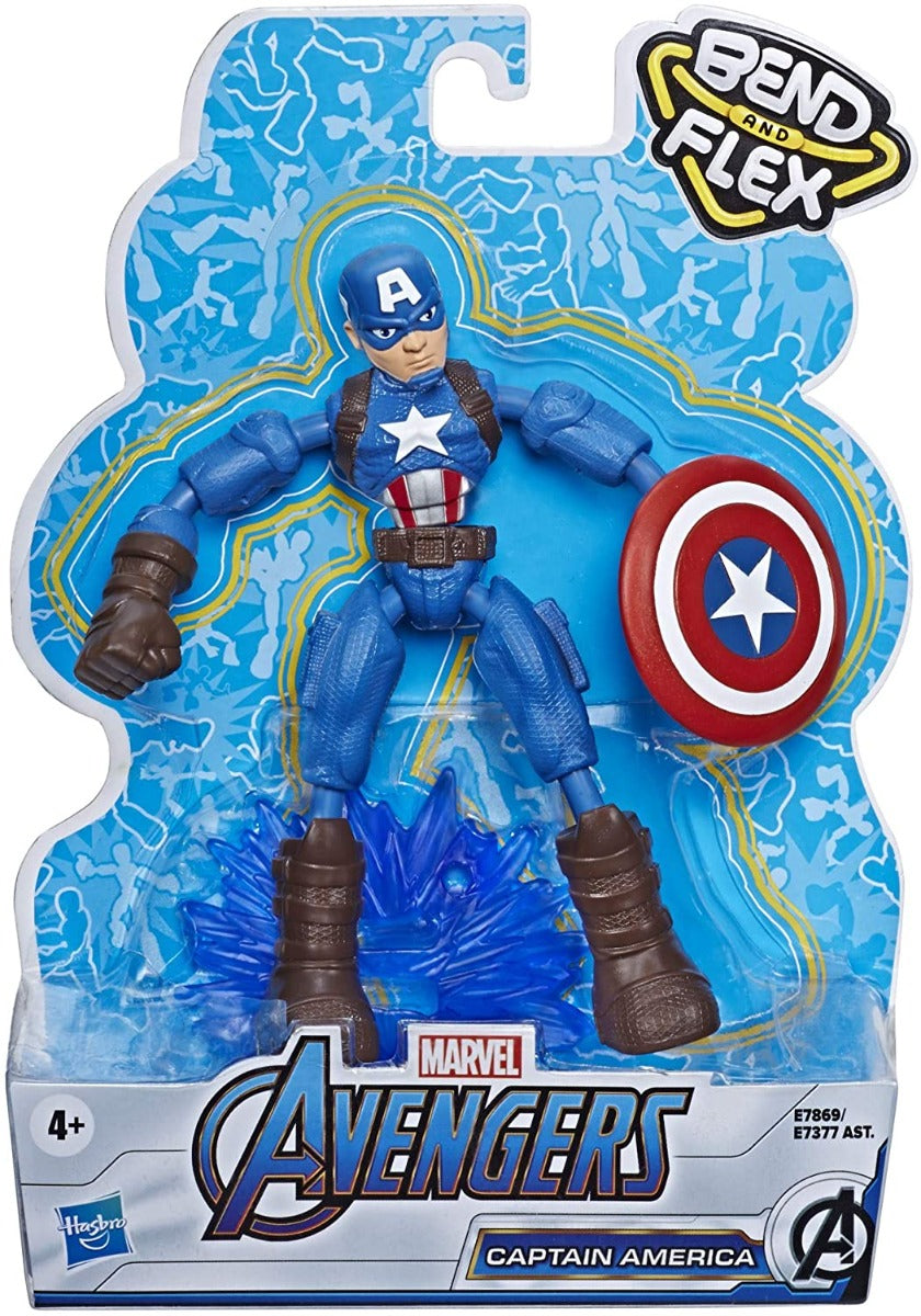 Buy Avengers Bend And Flex Action Figure 6 Inch Flexible Captain America Figure | Yallatoys.com