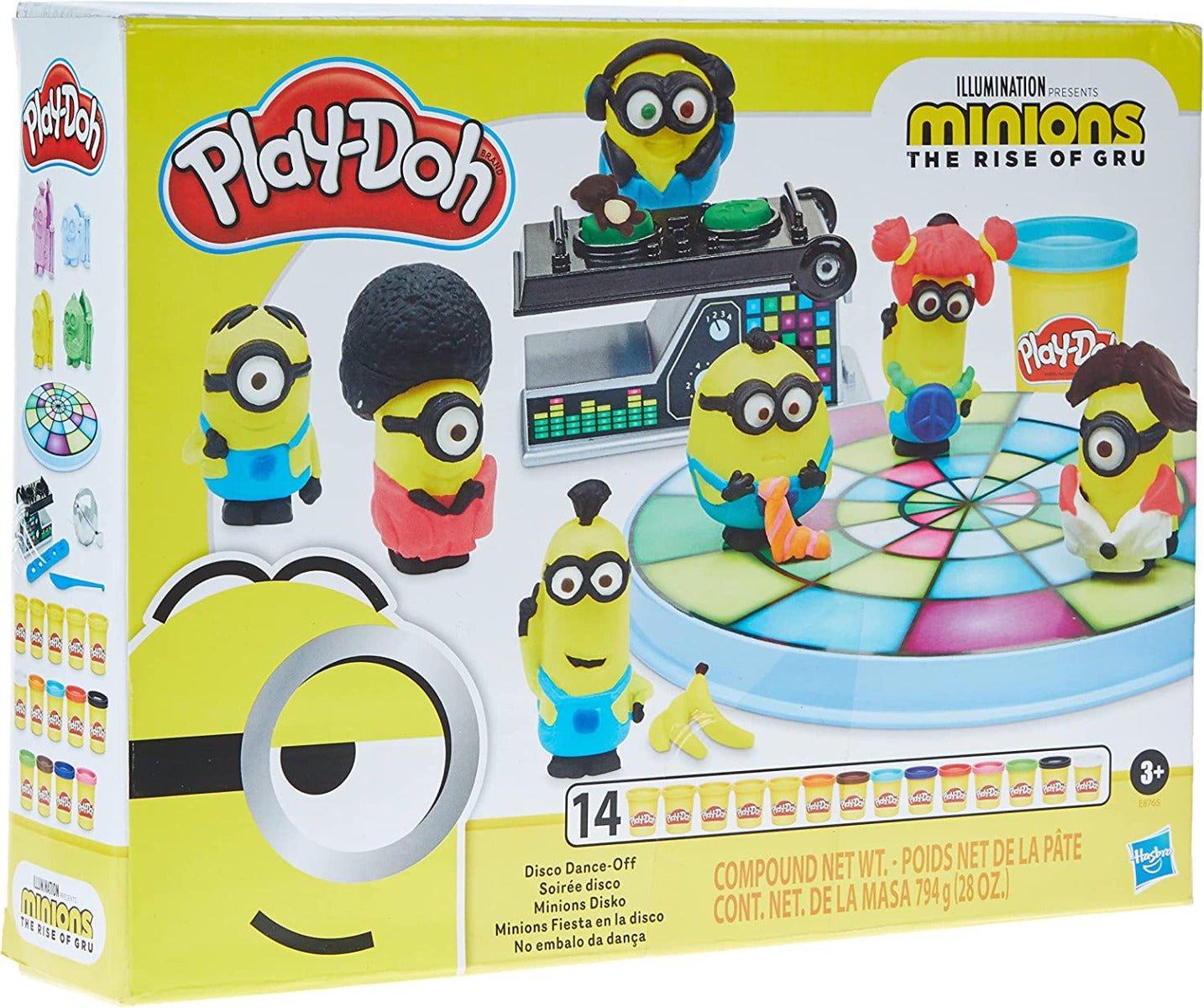 Buy Play Doh Minions The Rise of Gru Disco Dance Off Up with 14 Non Toxic Cans Playdoh | Yallatoys.com