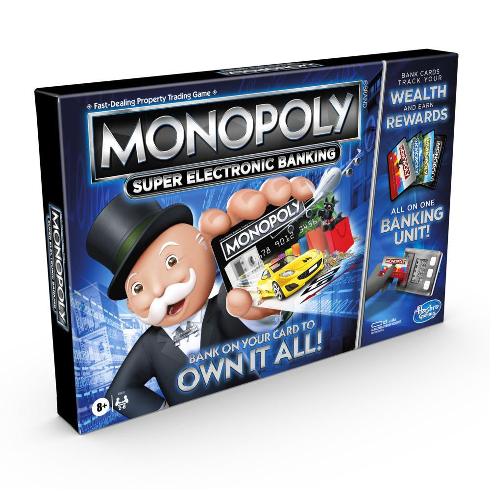 Buy Hasbro Gaming Monopoly Super Electronic Banking Board Game, Electronic Banking Unit, Choose Your Rewards, Cashless Gameplay Tap Technology | Yallatoys.com