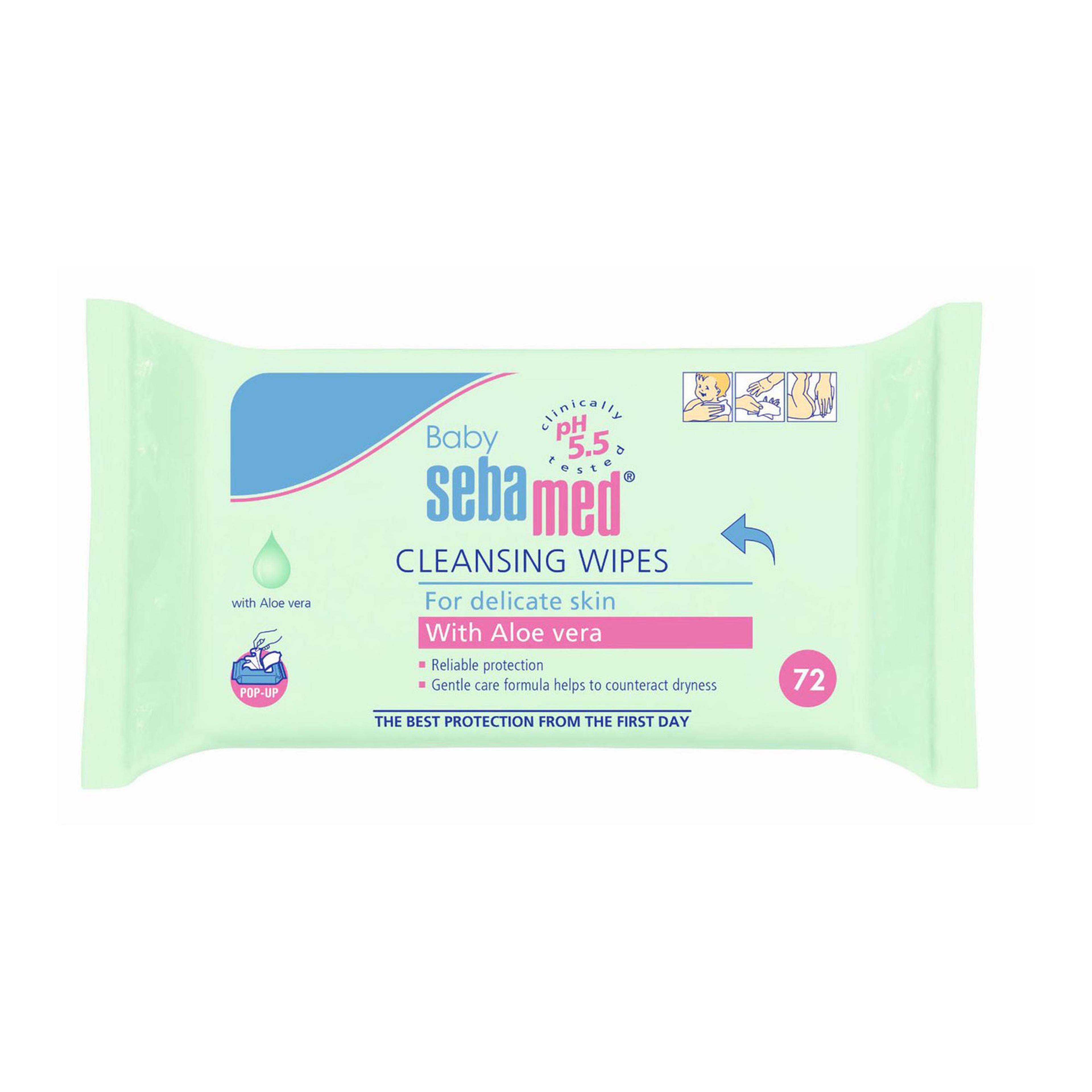 Sebamed Baby Cleansing Wipes With Aloe Vera 72pcs 1+1 Sebamed Yallatoys