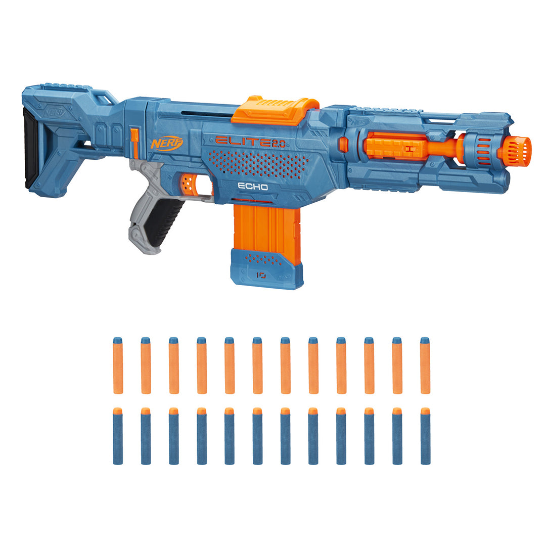 Buy Nerf Elite 2.0 Echo Cs-10 Blaster, 24 Nerf Darts, 10-Dart Clip, Removable Stock And Barrel Extension, 4 Tactical Rails | Yallatoys.com