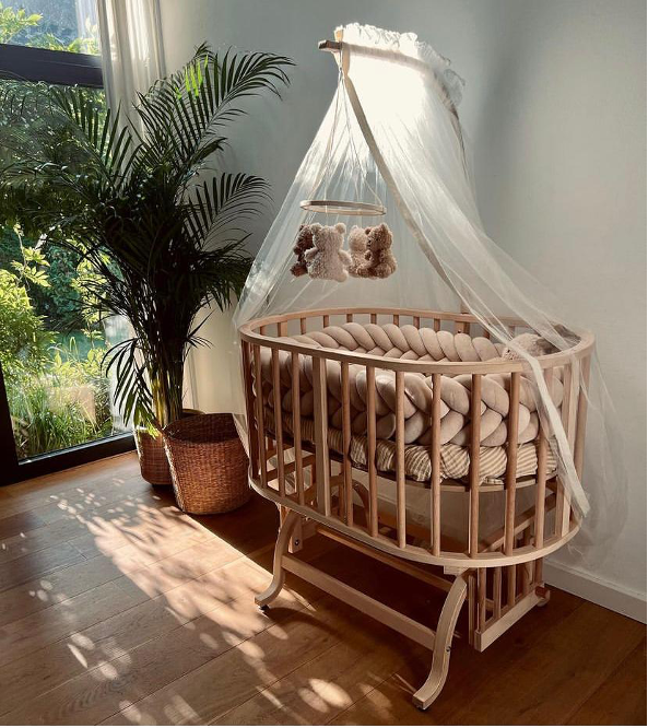 EgeBaby Rocking Oval Crib Wood Ege Baby Yallatoys