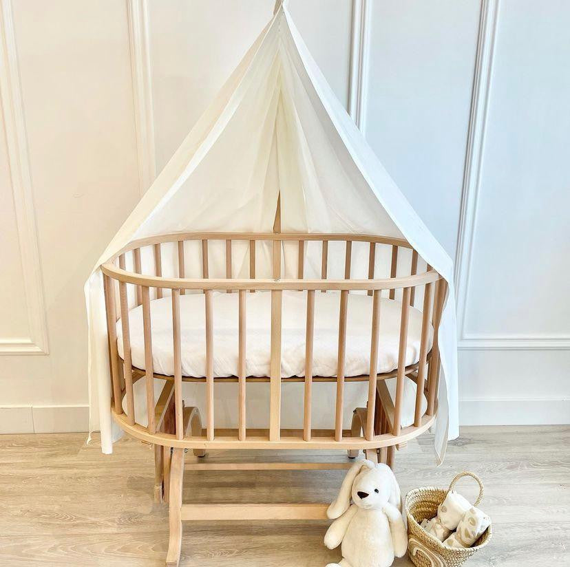 EgeBaby Rocking Oval Crib Wood Ege Baby Yallatoys