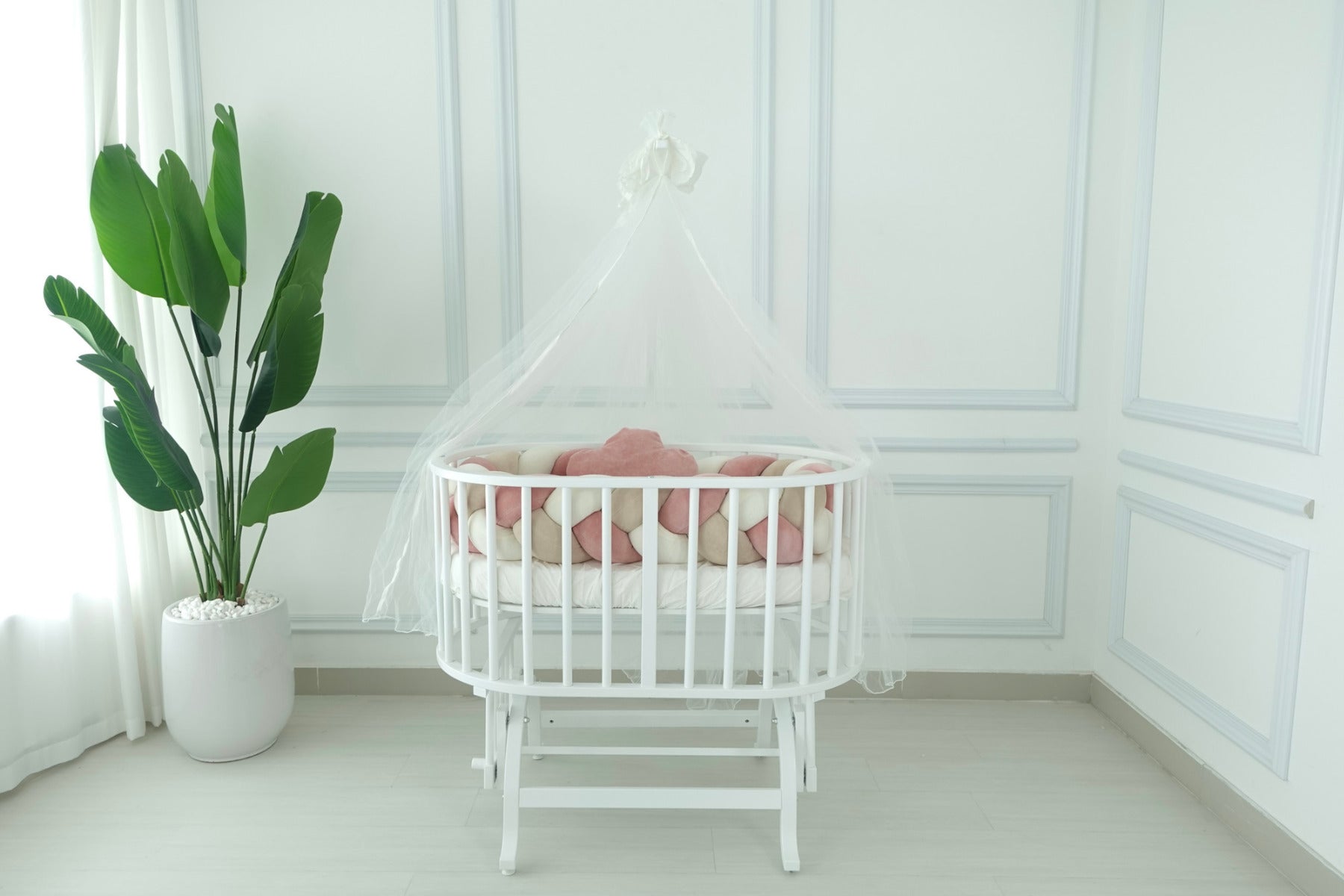 EgeBaby Rocking Oval Crib White Ege Baby Yallatoys