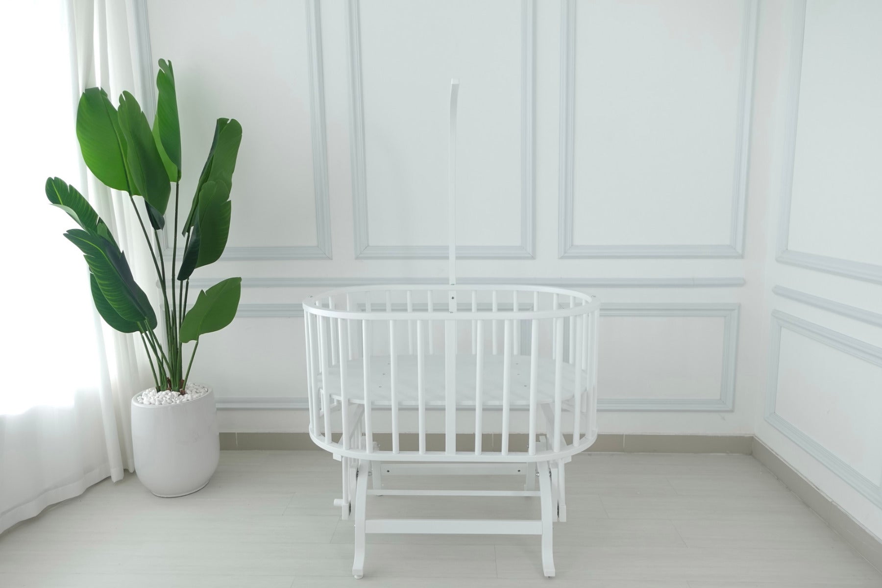 EgeBaby Rocking Oval Crib White Ege Baby Yallatoys