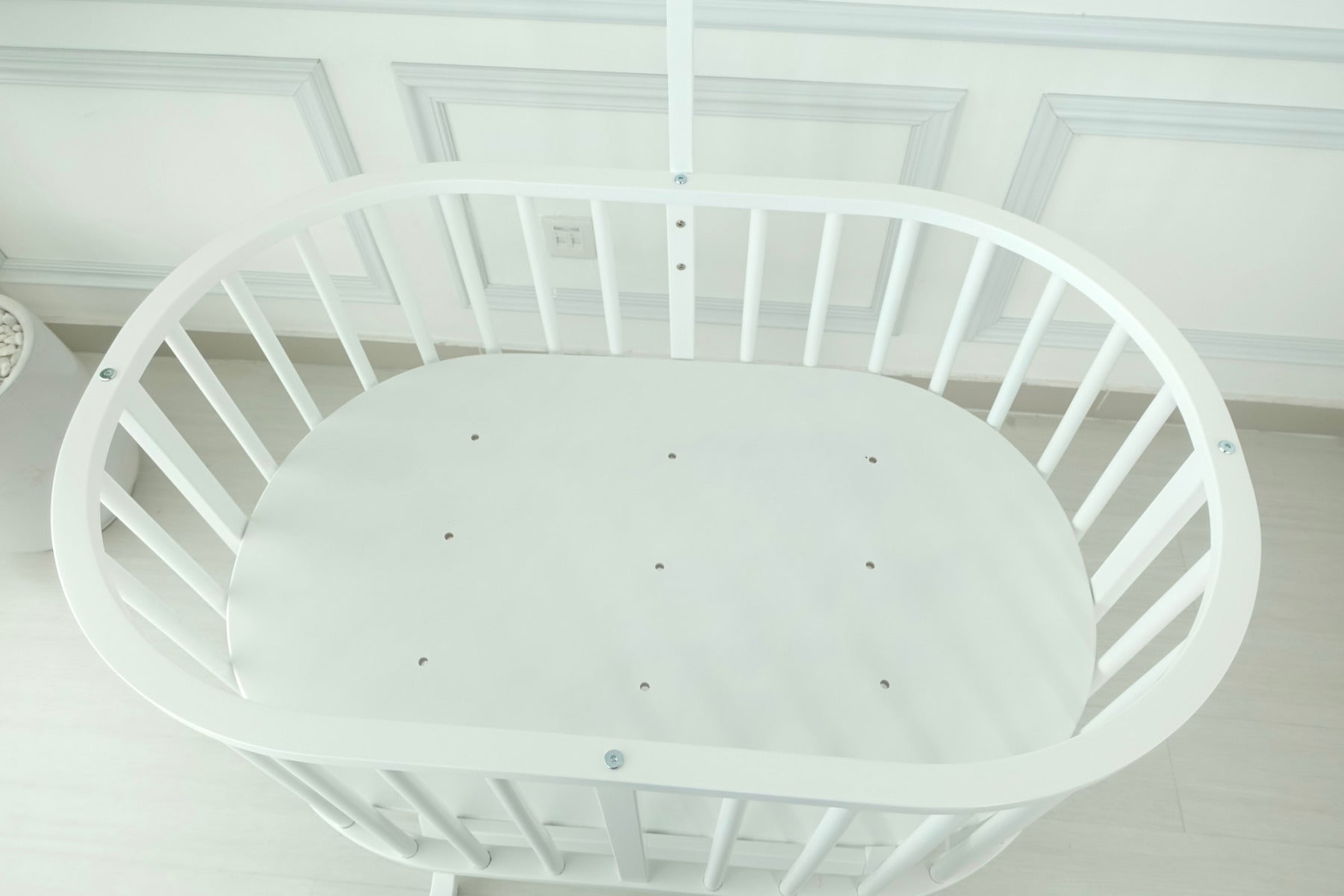 EgeBaby Rocking Oval Crib White Ege Baby Yallatoys