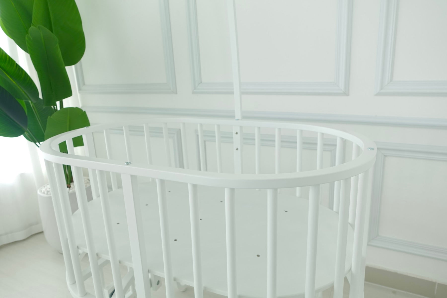 EgeBaby Rocking Oval Crib White Ege Baby Yallatoys
