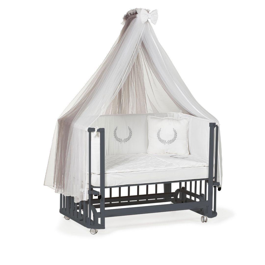 Ege 4 in 1 Baby Crib Grey Ege Baby Yallatoys