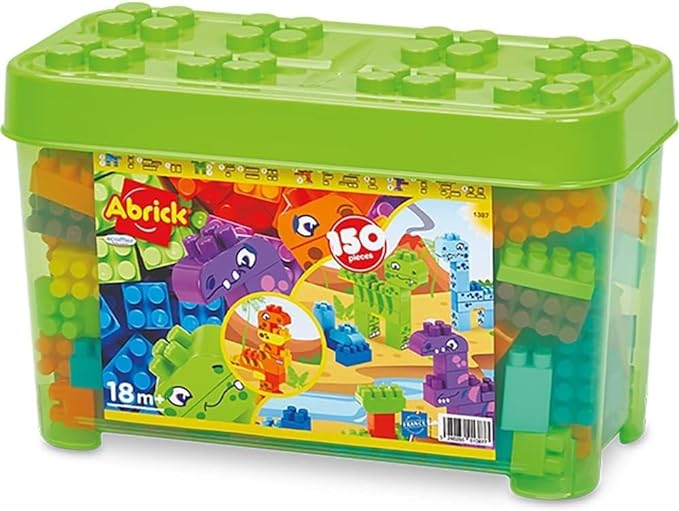 Buy Ecoiffer Abrick Dinosaurs Barrel Building Blocks 150 Pieces | Yallatoys.com