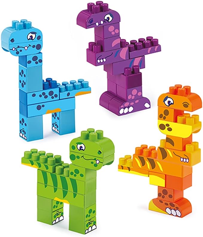 Buy Ecoiffer Abrick Dinosaurs Barrel Building Blocks 150 Pieces | Yallatoys.com