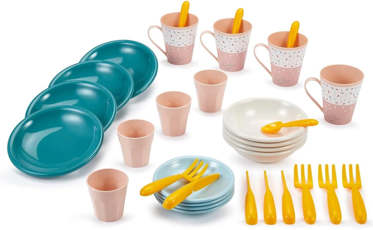 Buy Ecoiffier Picnic Servware Vert Azur 32pcs | Yallatoys.com