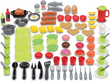 Buy Ecoiffier Chef Food and Dinnerware Food 100pcs | Yallatoys.com