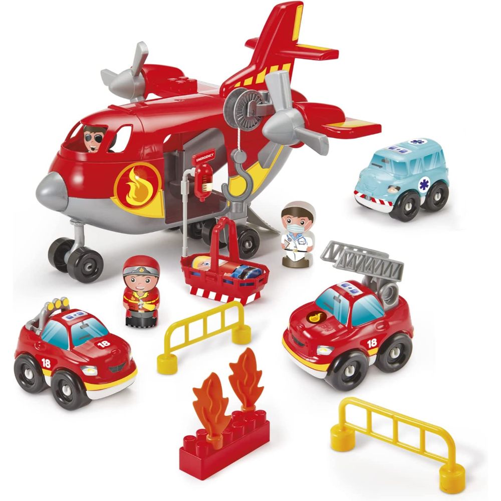 Buy Ecoiffer Abrick Firemen Cargo Plane | Yallatoys.com